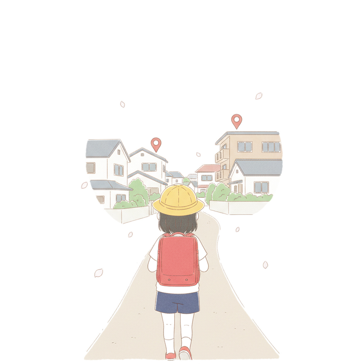 学区検索のイラスト