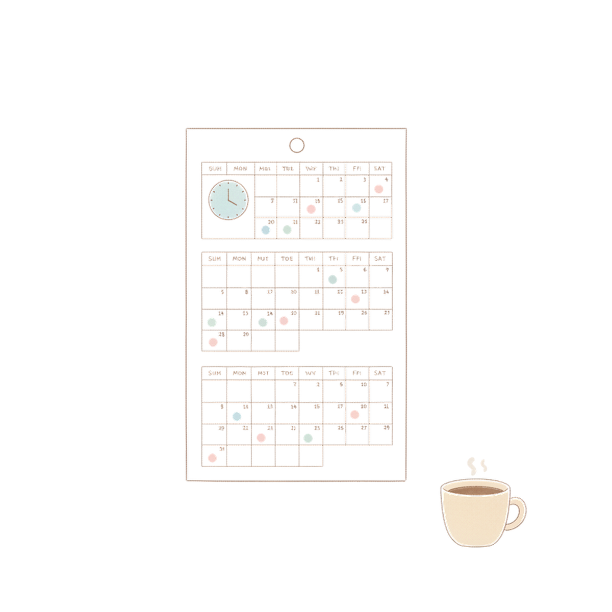 ゆるやかな部屋探しのイラスト